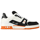 Louis Vuitton Trainer Sneaker Black / White / Orange